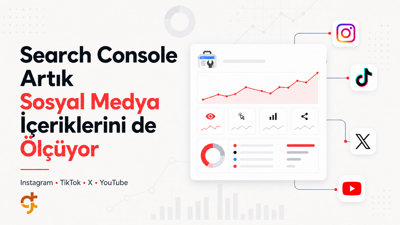 Search Console sosyal medya performansı ile Instagram, TikTok, YouTube ve X analizi